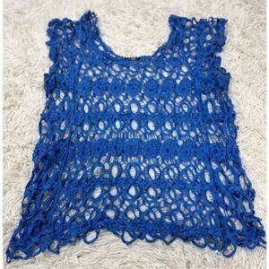 Blue Women’s Mesh Swimsuit Cover Size Medium